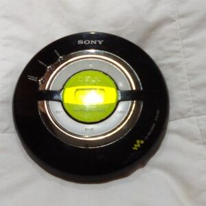 Sony Black and Neon Yellow CD Player